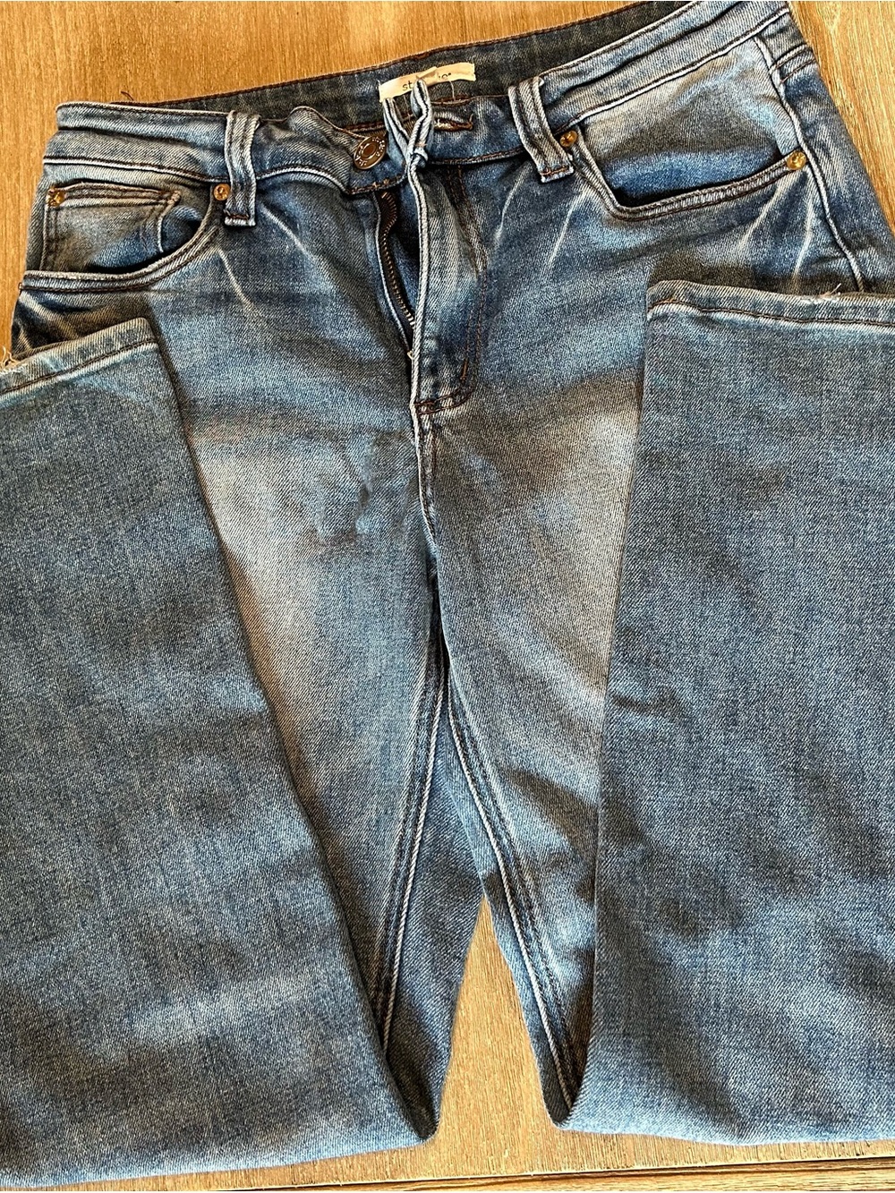 STS Blue Women's Wide Leg Jeans in Faded Blue